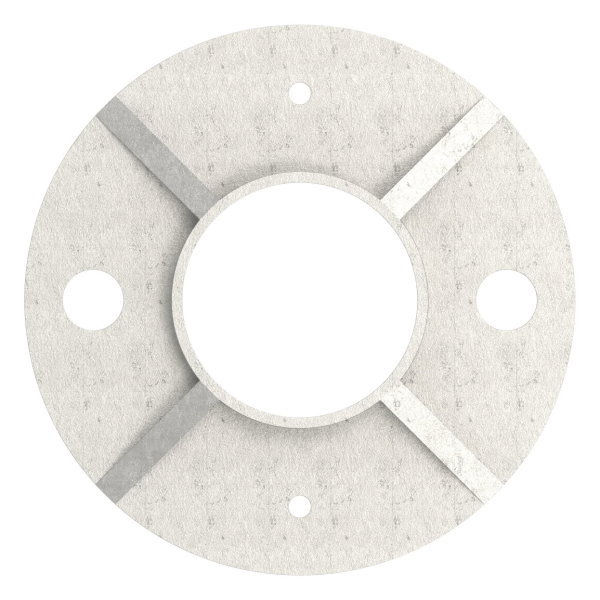 Ankerplatte  Masse- Ø 100x8 mm fuer Rundrohr- Ø 42-4 mm  roh- V4A-11-3023.1