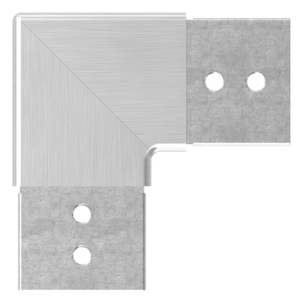 Verlaufsecke 90° - horizontal - fuer Quadrat-Nutrohr- 40x40 mm - V2A-12-2320.4