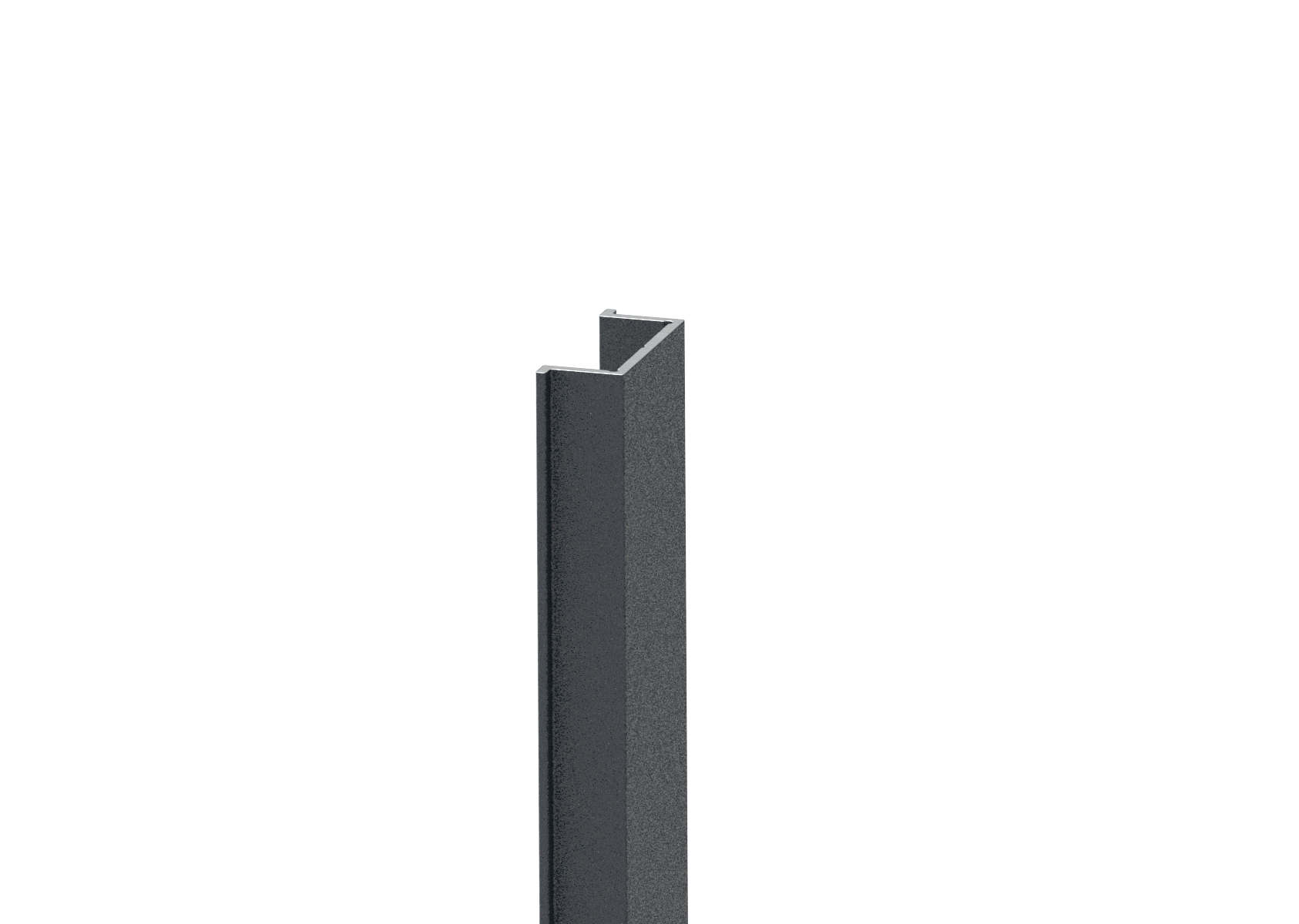 Abdeckleiste Aluminium 20 x 8 mm 6-0 m Anthrazit RAL 7016-89.FGPC20X86000R7016