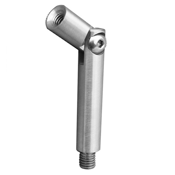 Ring-Handlaufhalter Edelstahl AISI 304 fuer Ø 33-7 mm D1 14 H 68 M 10 Gewinde M6 Schliff-89-11A0812068-A.4