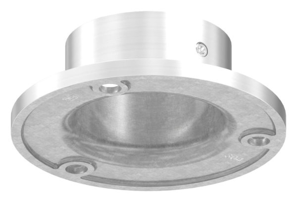 Plaque d'ancrage | dimensions : Ø 80 mm | pour tube rond : Ø 42,4 mm | V2A