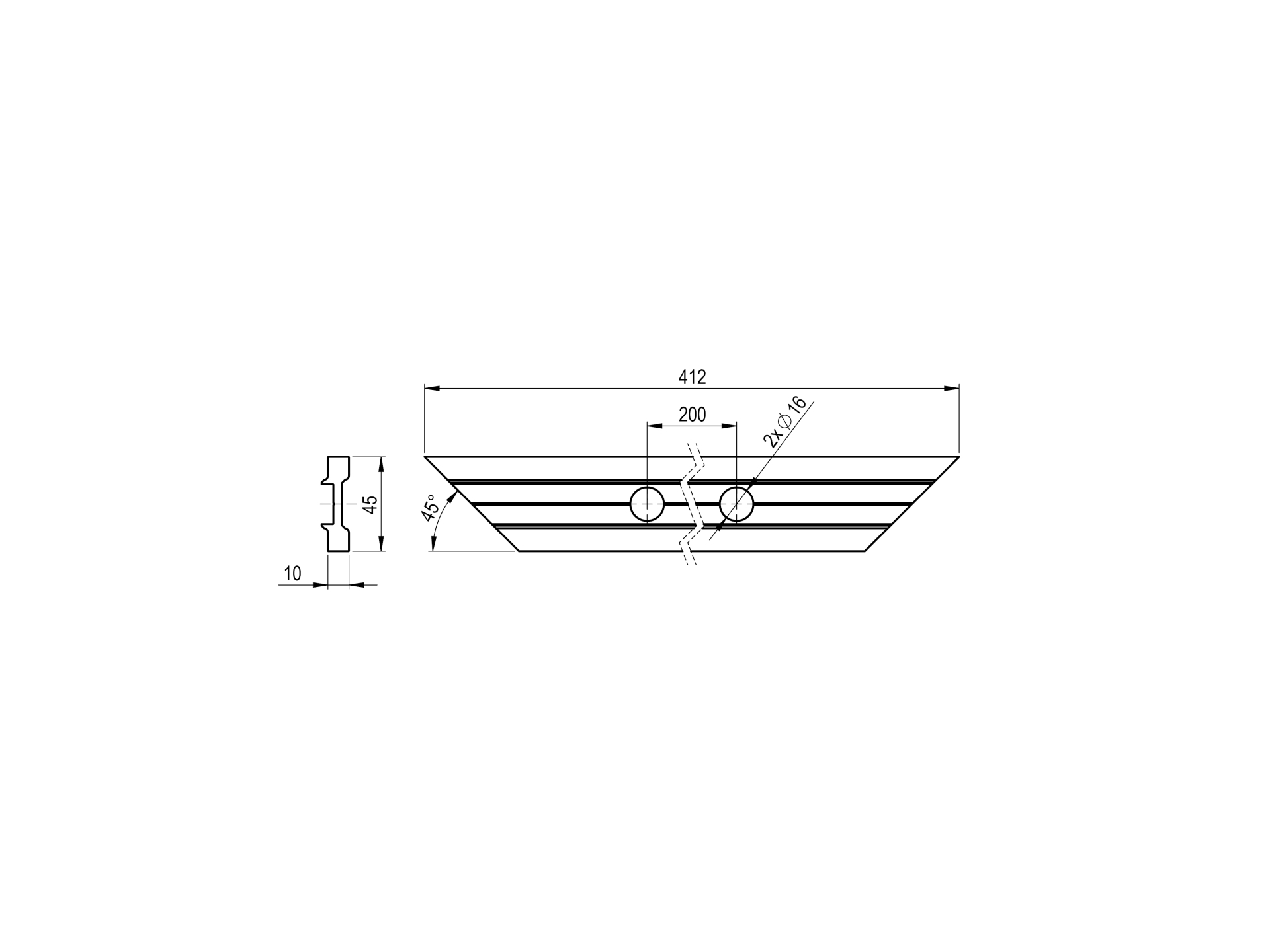 Entwaesserungsprofil Aluminium fuer Ganzglasgelaender Aufsatzmontage-89-11AL0004SEDRAIN-A.4