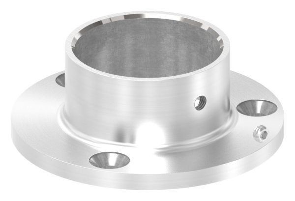 Plaque d'ancrage | dimensions : Ø 80 mm | pour tube rond : Ø 42,4 mm | V2A