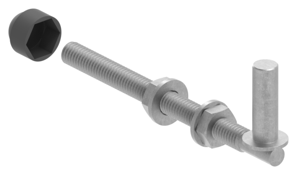 Einhaengeband Torband zum Durchschrauben fuer Ø 13mm- Laenge 160mm-88-11961-13.160