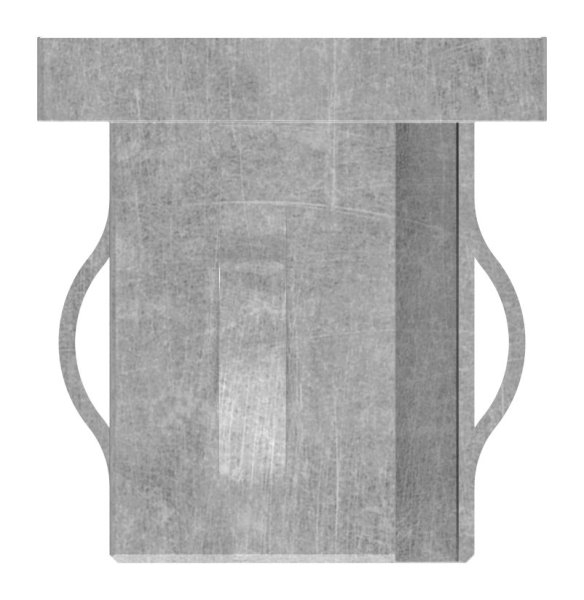 Capuchon d'impact en acier, pour tube rectangulaire 40x30mm
