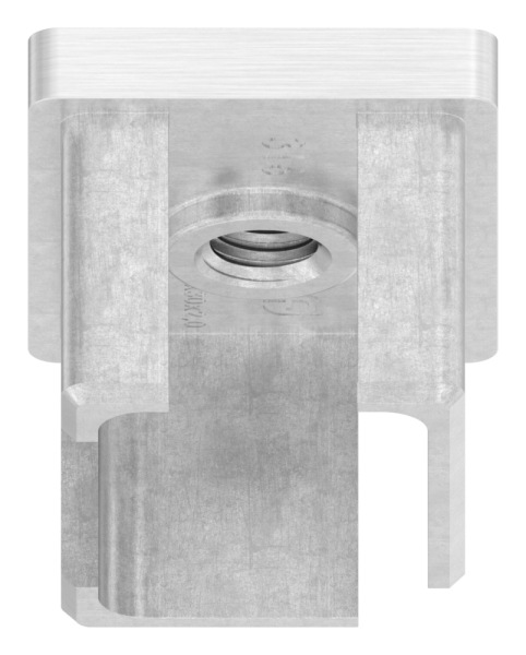 Bouchon enfichable, pour tube 40 x 30 x 2.0mm, avec filetage M8, V4A