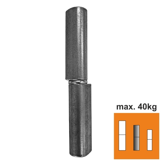 Anschweissband Stahl roh Ø 20 mm L=160 mm 2-teilig mit Lager bis 80 kg-89-11D411160-A.4