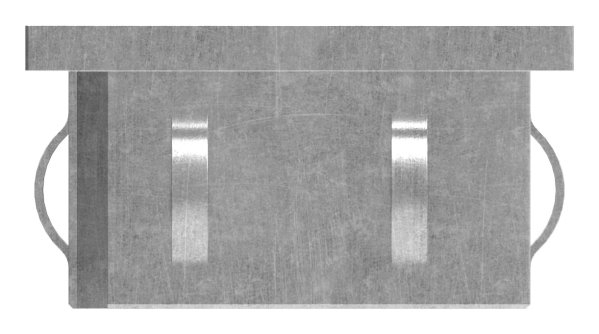 Bouchon plat en acier | avec M8 | pour tube 60x60x2.0-3.0 mm | acier S235JR, brut
