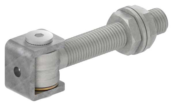 Charnière de portail M24 | réglable | acier (brut) S235JR