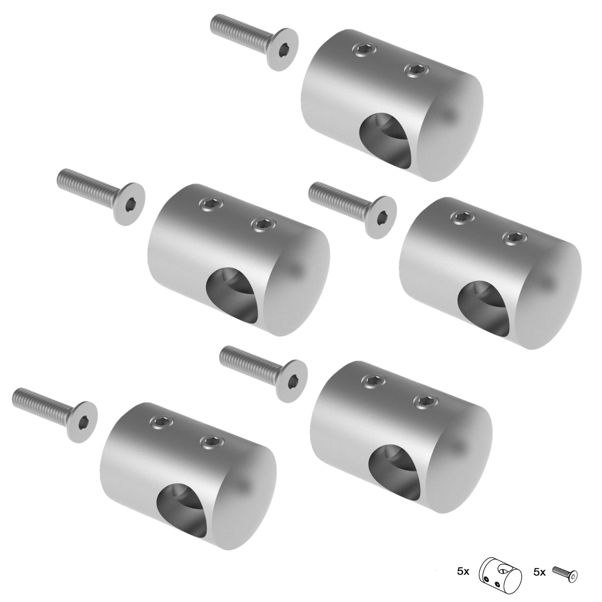 Fuellstabhalter Questabhalter Edelstahl AISI 304 d12 fuer Flachpfosten SET5-89-11A0830000SET5-A.4