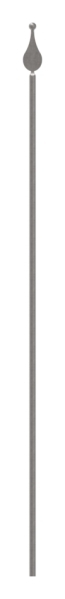 Zaunstab Stahl roh Ø 12 mm- L = 1000 mm- mit Spitze und Kugel-88.1118515