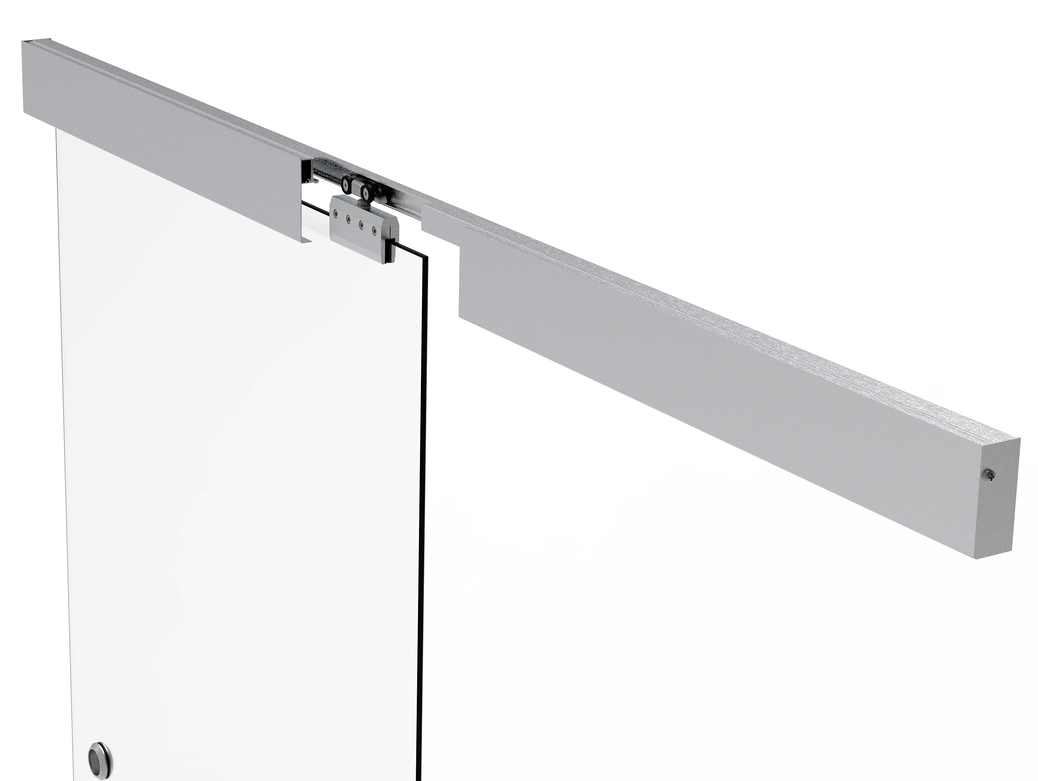 Glastuer Schiebetuersystem Oberfuehrung Aluminium 2000mm fuer 8-10mm Glas 90kg-89-11GSALP8102NESET-A.4