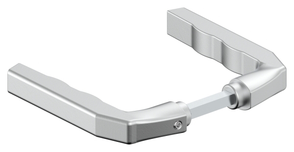 Tuerdruecker-Paar Aluminium gerade 8x8 mm Vierkantstift verzinkt-88.1115390