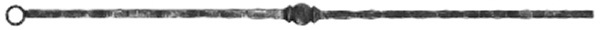 barre intermédiaire | longueur : 900 mm | matériau : 13x13 mm | martelé | acier S235JR, brut