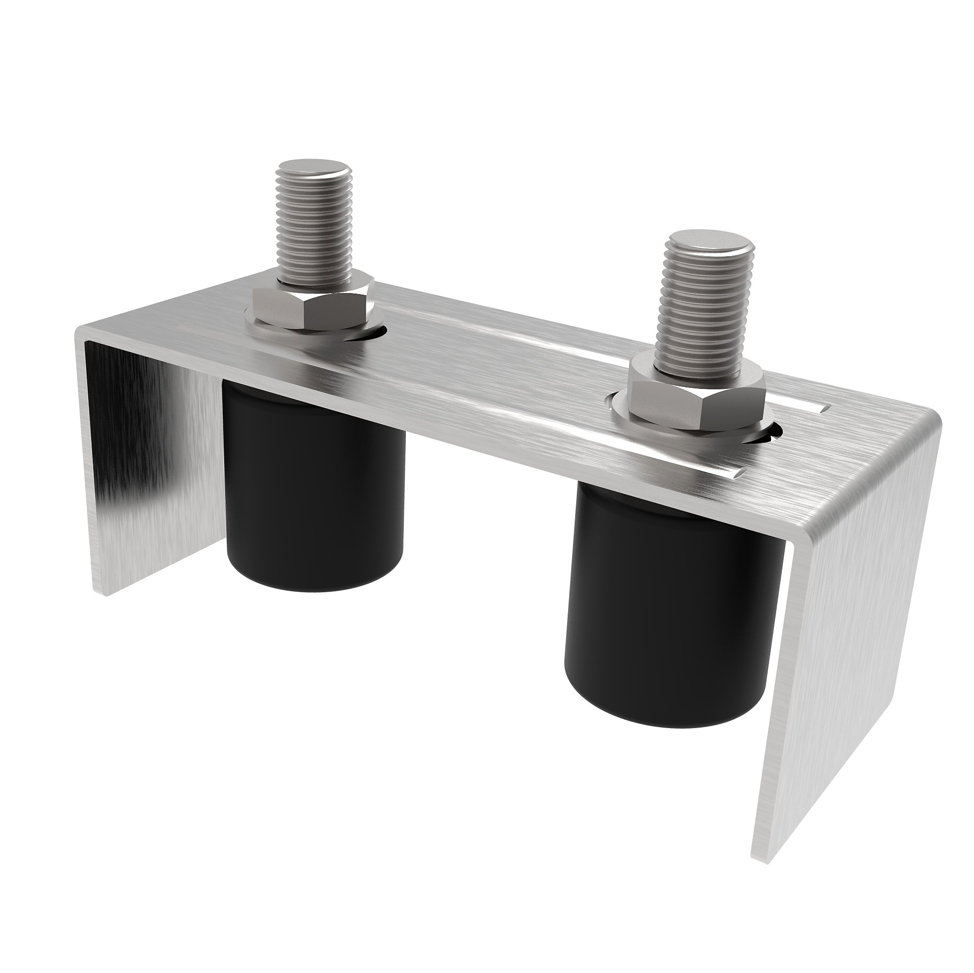 Fuehrungsbuegel mit 2 Rollen Stahl verzinkt 165 x 68 mm Rolle Ø 40-5 mm M16-89-11H122-A.4