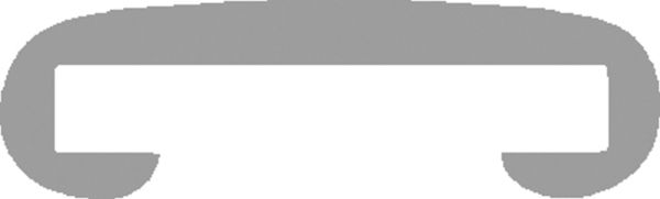 Kunststoffhandlauf fuer 50 x 8mm- signalweiss- 25 Meter-88-11F508.008