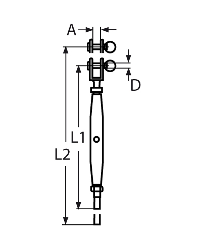 Wantenspanner Gabel-Terminal Fuer Drahtseil- 2-5 - 12 mm V4A - Verkauf in VPEs-66-64-411.8275