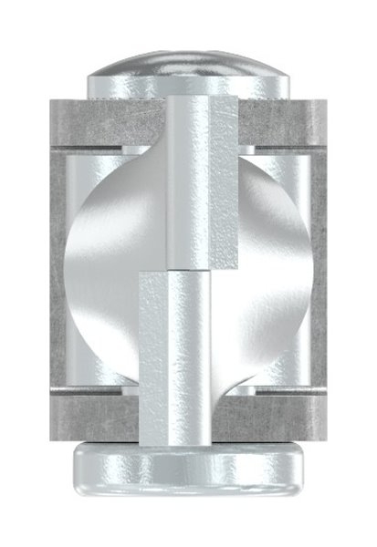 Charnière de portail M20 | réglable | à encastrer | acier (brut) S235JR