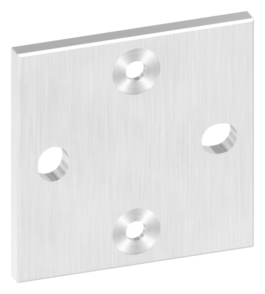 Plaque d'ancrage, 100 x 100 x 8mm avec chanfrein