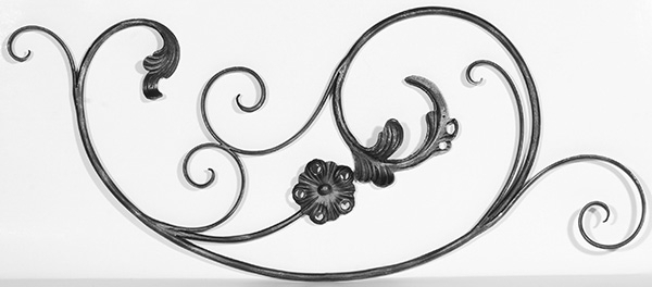 Laendliches Barock - Masse- 450x990 mm - Stahl S235JR- roh-30-1889.8