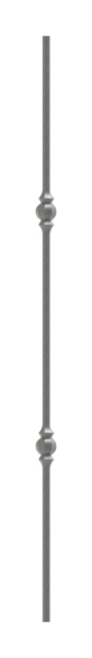 barre intermédiaire | longueur : 900 mm | matériau : 14 mm | rond, martelé | acier S235JR, brut
