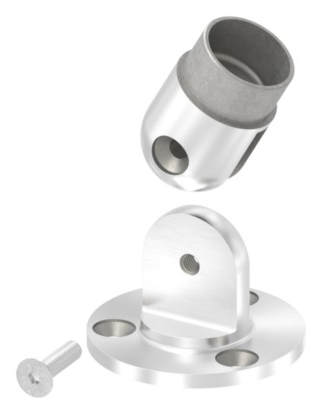 Support mural flexible, pour tube rond Ø 42.4x2.0 mm V4A