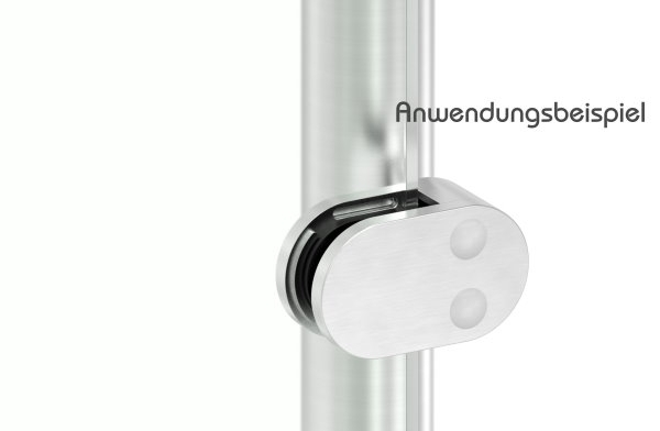 Endglasklemme Edelstahl V2A -1-4301- halbrund gerade Mod- 25 inkl- Schrauben-88-1125-EK.V2A
