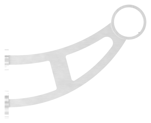 Support de repose-pieds / main courante, pour tube 42,4mm, V2A
