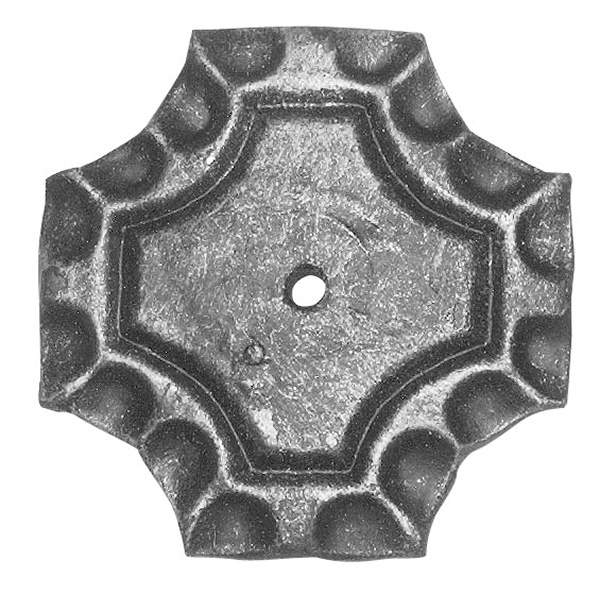 Rosette / garniture | carré 65x65x5 mm | acier (brut) S235JR