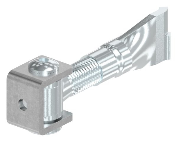 Charnière de portail M24 | réglable | à encastrer | acier (brut) S235JR
