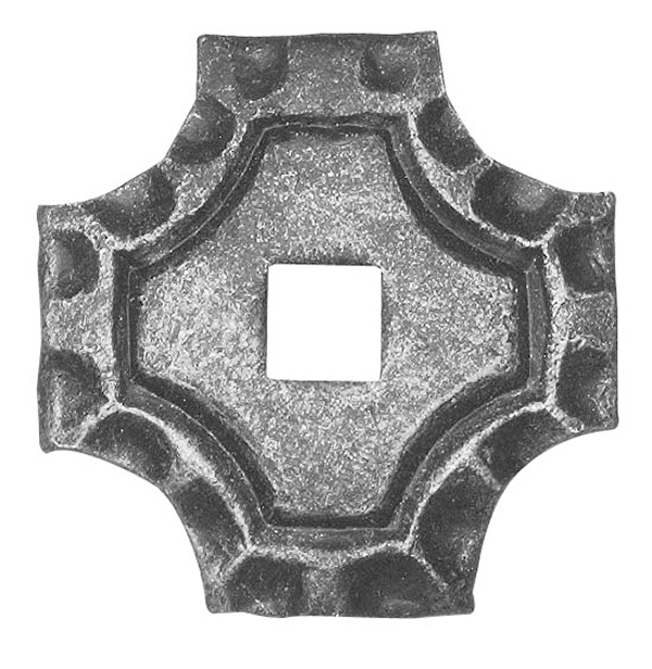 Rosette - Zierteil - ■ quadratisch 65x65x5 mm - Stahl -Roh- S235JR-30-2644.8