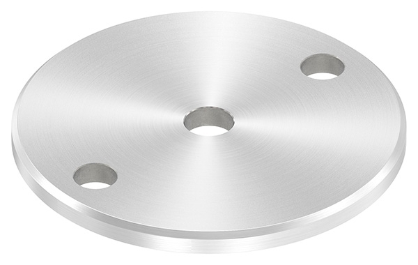 Plaque d'ancrage Ø 100 x 6 mm avec trou de centrage : Ø 12,5 mm | V2A