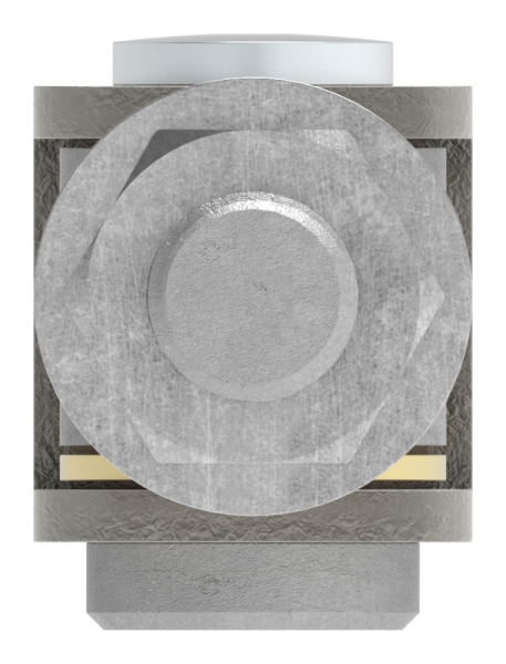 Charnière M12 | réglable | acier (brut) S235JR