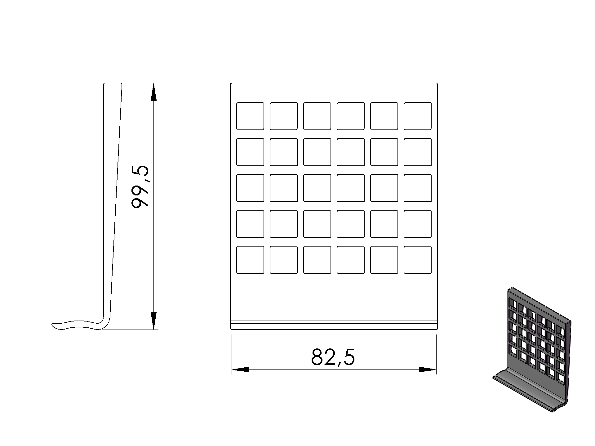Glasdichtung Kunststoff Grau fuer Profile AL-0004-AL-0011-89-11A190004LECO-A.4