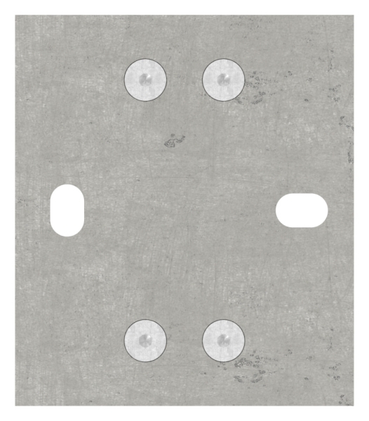 Fixation murale pour tube 40x40 mm V2A