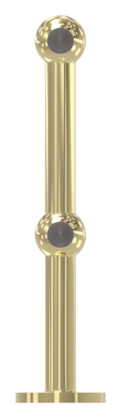 Support à double extrémité, pour rond de 10mm, aspect laiton