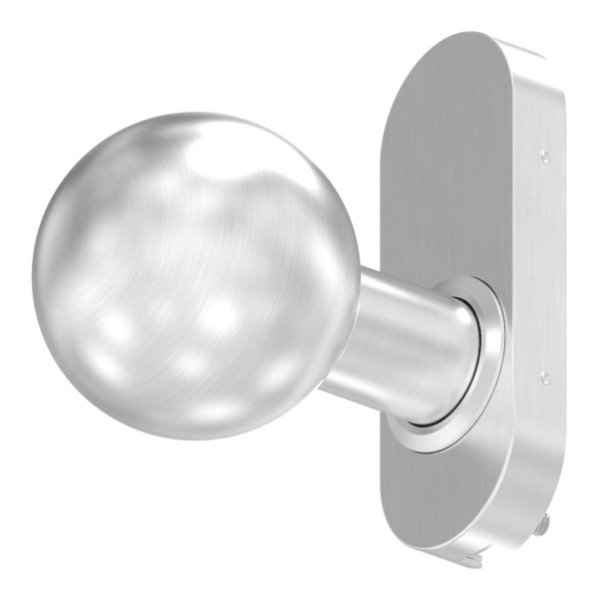 Tuerdruecker gerade mit Kugel Ø 50 mm feststehend V2A-11-3521.4