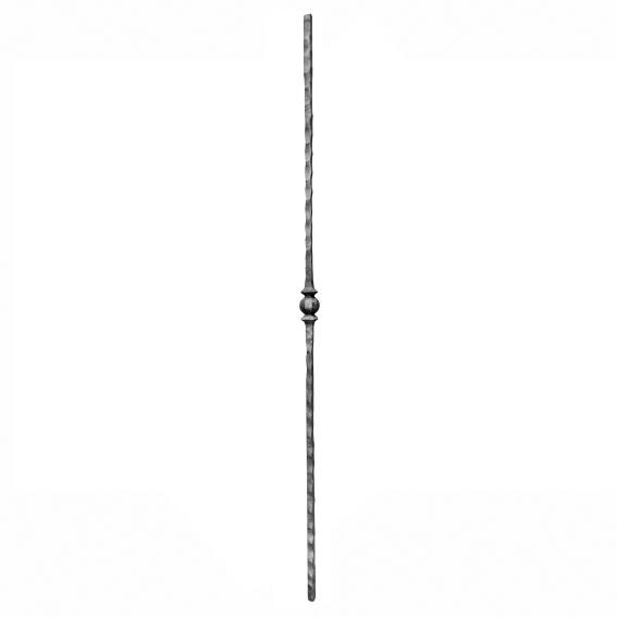 Zierstab gedreht mit Element- Stahl roh- 1000 mm- 12x12 mm-89-11T107151-A.4