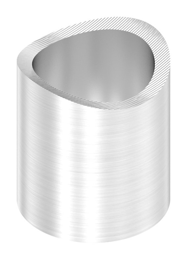 Distanzhuelse Edelstahl V2A L 20 mm fuer Rohr Ø 42-4 mm einseitig ausgefraest-88-1150132.DH20