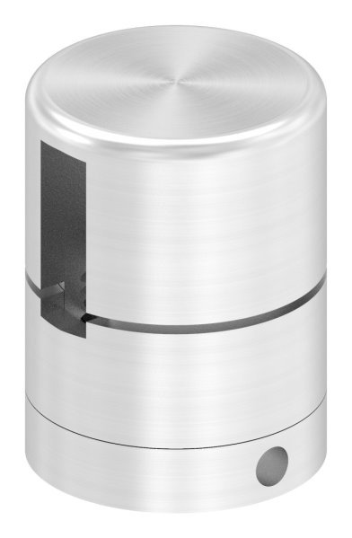 BRENK-fix® Grundhalter fuer Flachstaebe 20 x 6mm- ALU-88-11BR-F206M8.ALU