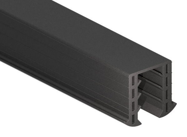 Joint à coin verre 16,76 - 17,52mm, pour rainure 34 x 34mm, longueur 6m, EPDM