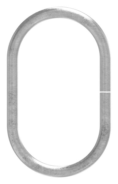 Anneau | ovale | matériau : 12 mm | Ø extérieur : 180x110 mm | acier S235JR, brut