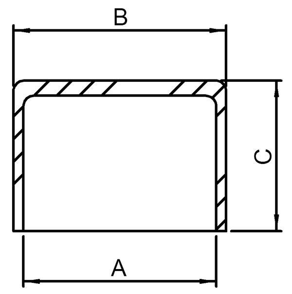 Embout pour coudes, pour tube rond Ø 42.4x2.0 mm V2A