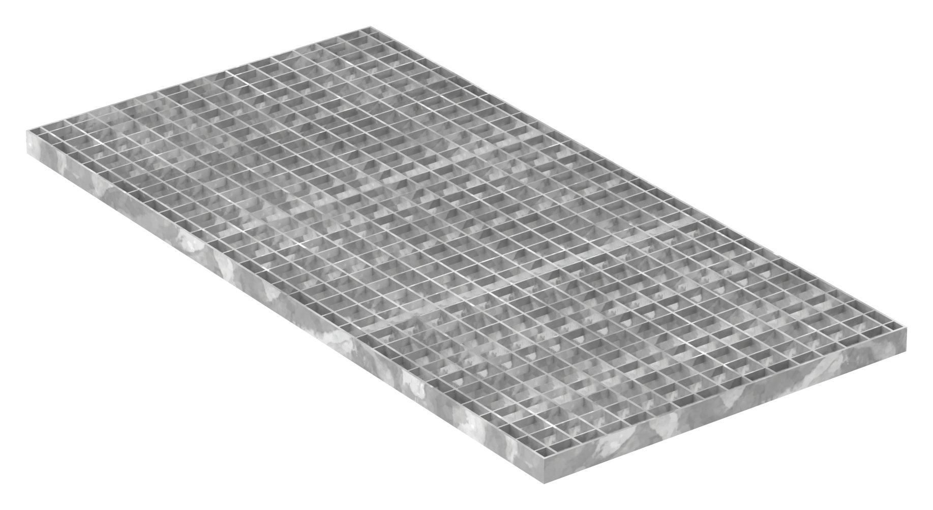 caillebotis industriel | dimensions : 500x1000x30 mm ; MW 30/30 mm ; 30/3 mm | S235JR (St37-2), galvanisé à chaud en bain complet