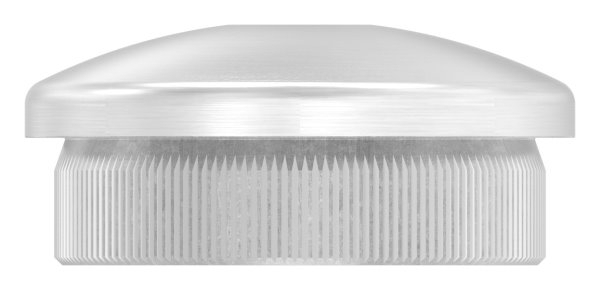 Bouchon légèrement bombé V2A matériau plein avec M8 pour Ø 33,7x2,0 mm