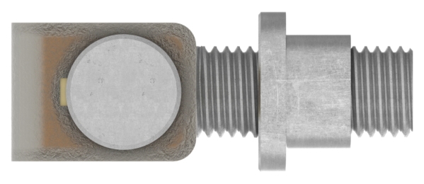 Charnière de portail M20 | réglable | soudable | acier (brut) S235JR