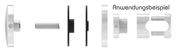 Partie supérieure et inférieure Ø 52mm pour porte-brenk, ALU