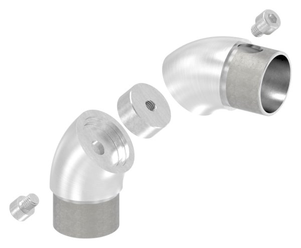Coude réglable, pour tube rond Ø 42.4x2.0 mm V2A