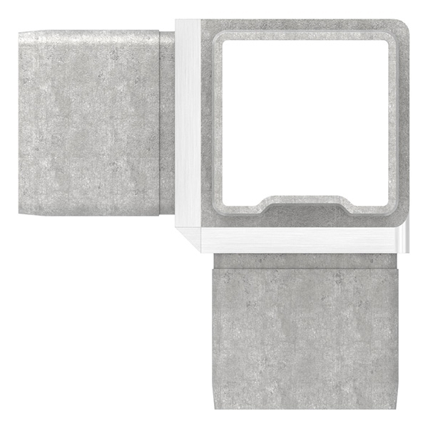 T-Verbinder V4A fuer Vierkantrohr 40 x 40 x 2 mm steckbar-88.1110154040