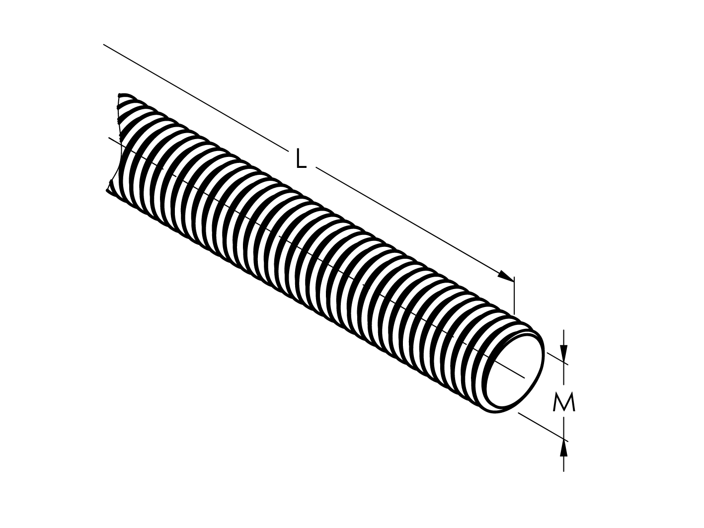 Gewindestange- verzinkt- M10-L1000mm 4-8 Zn-89-11DIN975M10X1000ZN-A.4